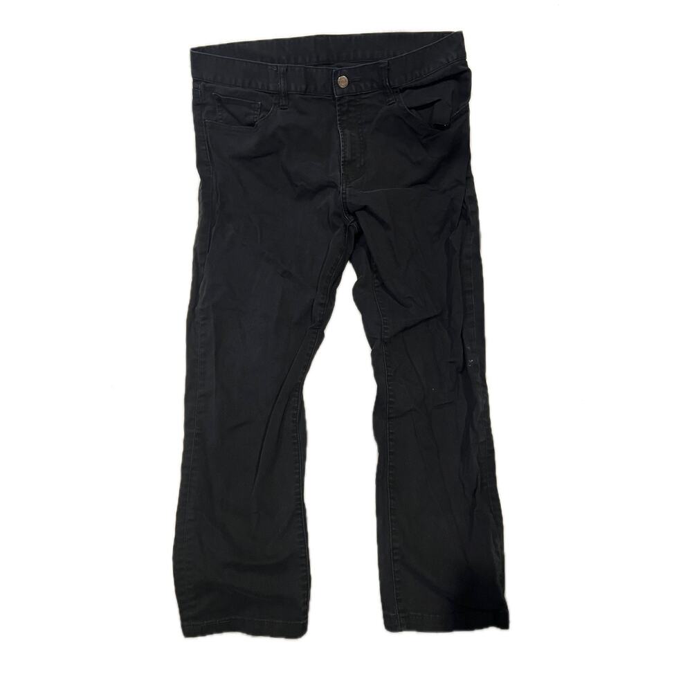 Uniqlo Straight Black Jeans Mens M 35x26
